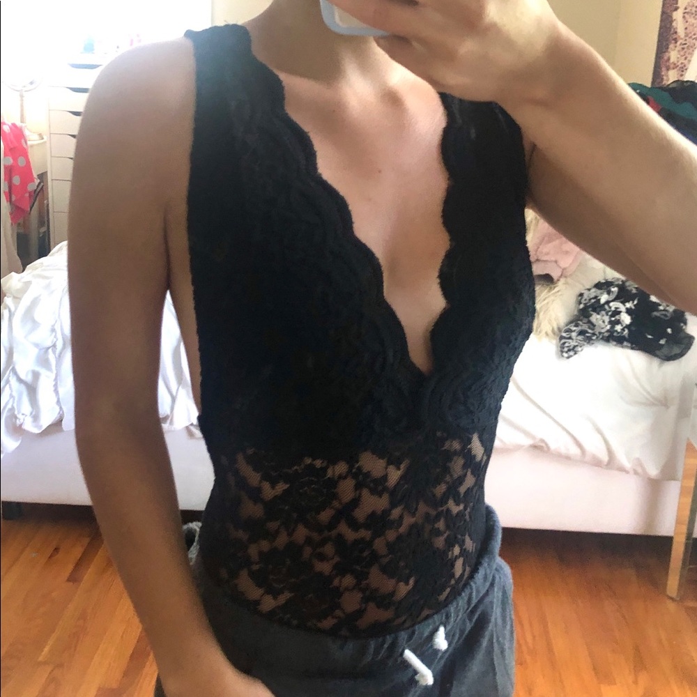 NWT Forever 21 black bodysuit